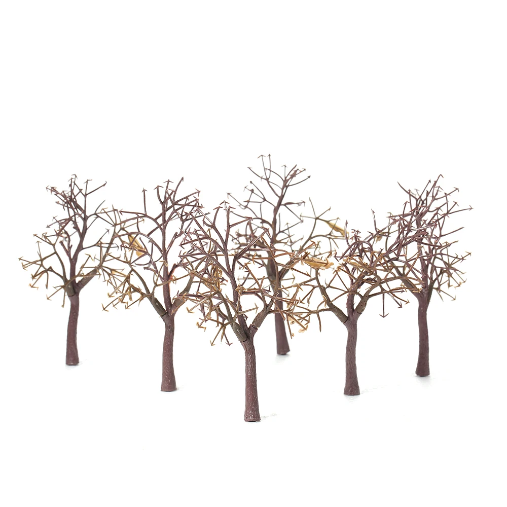10 шт./компл. 11 см пластиковые модели деревьев для макет железной дороги сад пейзаж кукла дерево миниатюры игрушки для детей