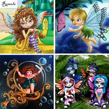 

Full square/round drill 5D DIY diamond painting elf girl gift Embroidery Pattern 3D Cross stitch kits mosaic wall stickers