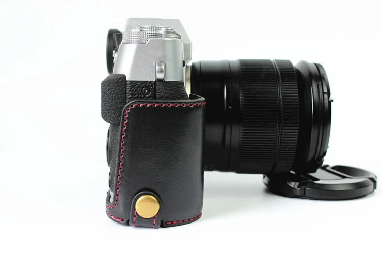 Классический из искусственной кожи чехол сумка для камеры Fujifilm Fuji X-T10 XT10 X-T20 XT20 X-T30 XT30 половина тела набор крышка с отверстием батареи