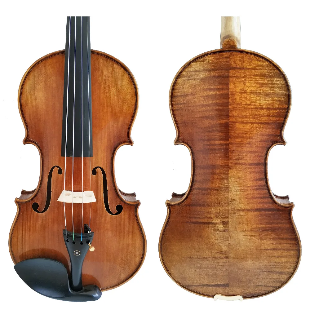 Copiar antonio stradivari cremonese 1716 modelo violino fpvn01 com caso de lona e brasil arco rosin