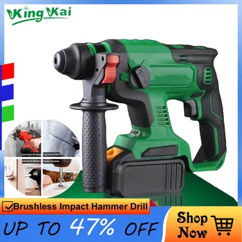 

Samsung Lithium Battery Brushless Long Duration Wall Hammer Cordless Drill Electric Impact Hammer Drill For Househols Decoration