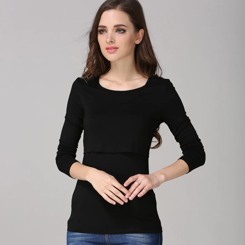 Emotion Moms Autumn Long Sleeve Pregnancy Maternity Clothes Breast feeding Tops For Pregnant Women Nursing Top Maternity T-shirt