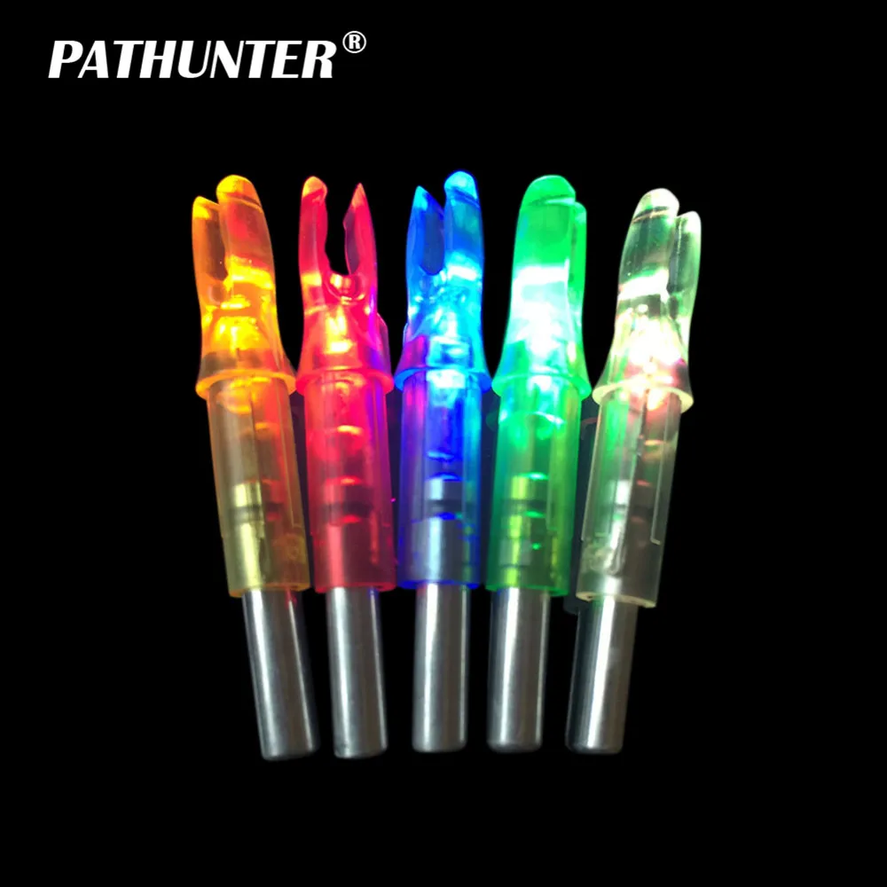 

PATHUNTER 10PCS ABS ID 6.2mm LED Lighted Arrow Nock Archery Hunting Shooting Arrow Accessories 5 Colors