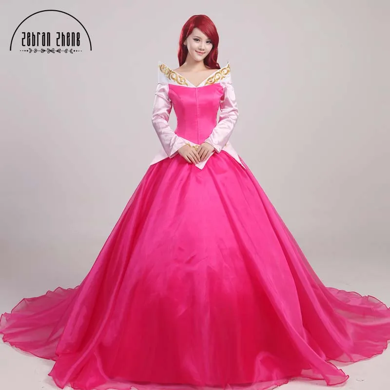 

Free Shipping New style Sleeping Beauty Princess Aurora Cosplay Costume For Adults Custom-Made For Women Party