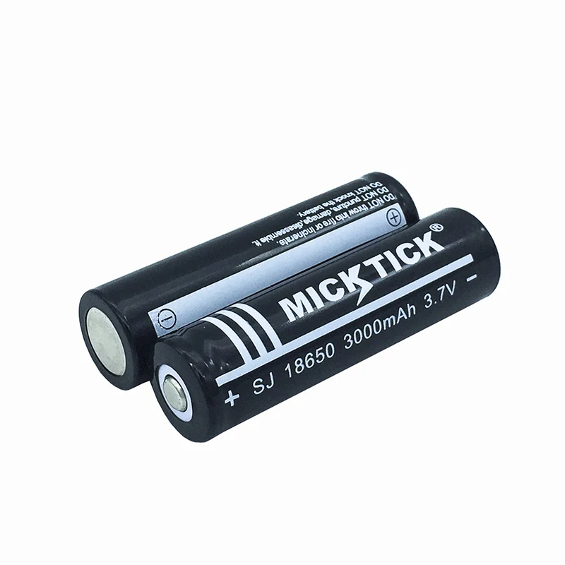 2 шт. 18650 3 7 В 3000 мАч Батарея batteira батареи micktick литиевых литий ионный