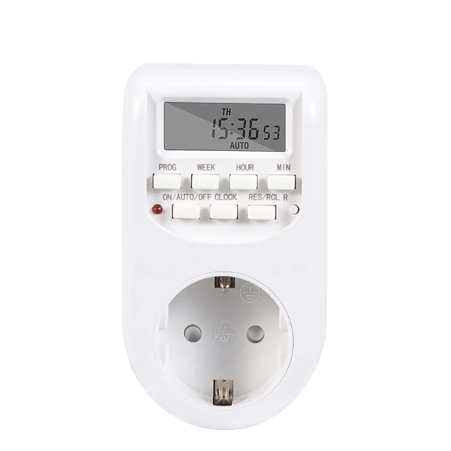 Súper LCD Pantalla Digital Semanal Programable Pared Eléctrica Enchufe De Enchufe  Temporizador Interruptor Interruptor Tiempo De Salida Reloj De Tiempo 220V  110V AC De 11,62 €