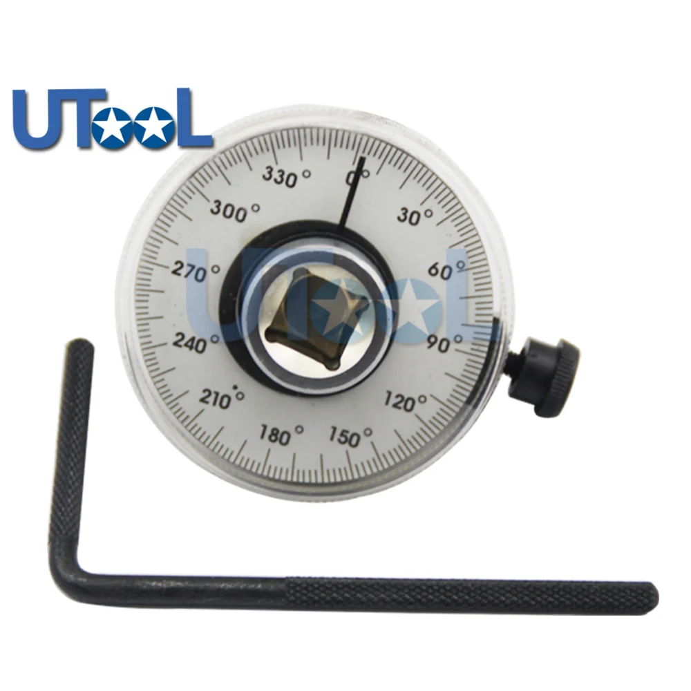 1/2" Dr Torque Angle Gauge Calibrated 360 Rotation Scale Gauge Meter