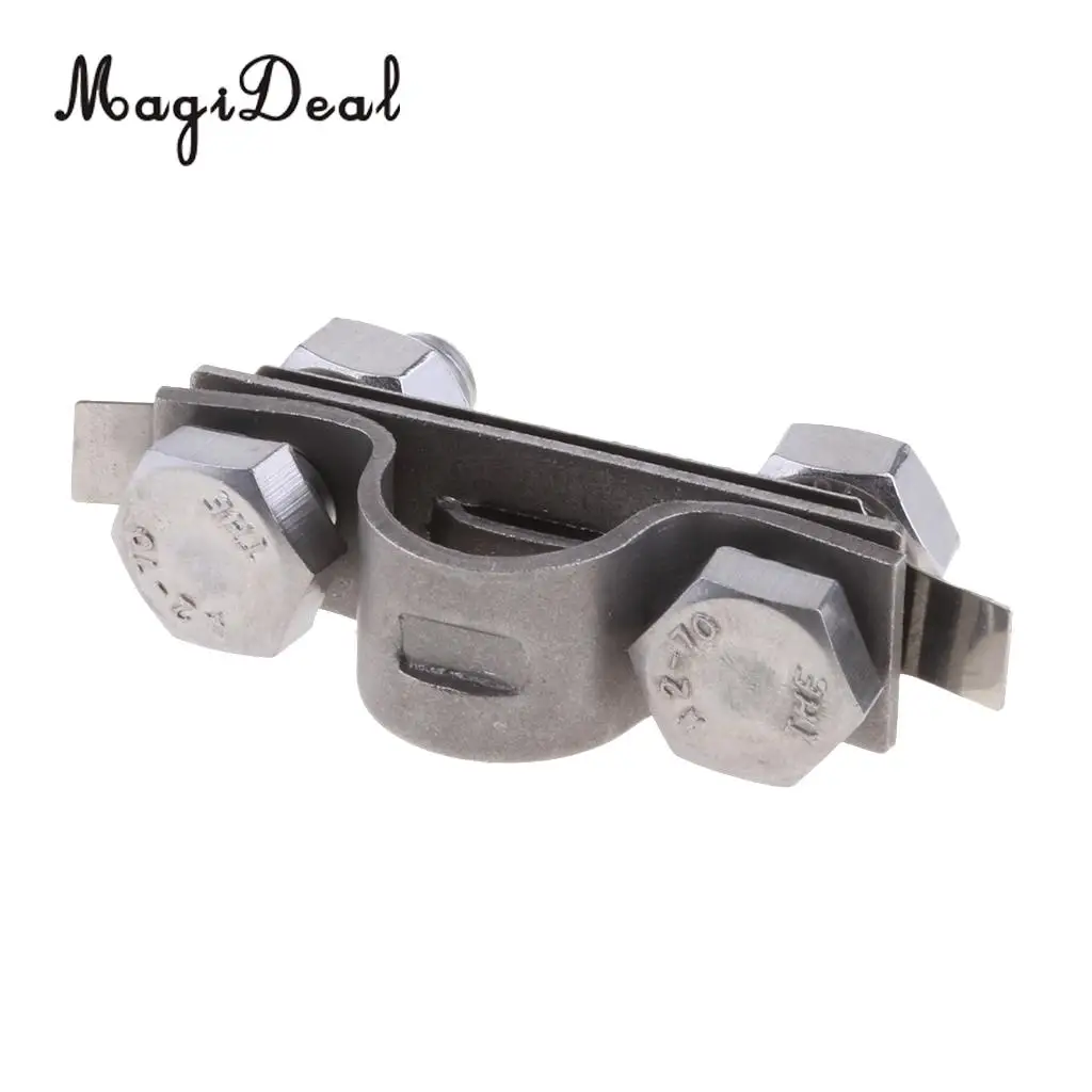 MagiDeal 304 Stainless Steel Control Throttle Cable U Shaped Clamp Boat Hardware for Inflatable Fishing Kayak Canoe Boat Access