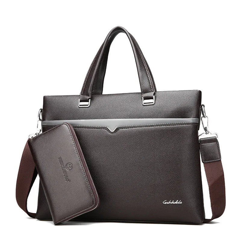FEIDIKABOLO Men\'s Handbag New Fashion Computer Business Bag Leisure Large Capacity Briefcase Famous Brand Leather Men Bag Casual