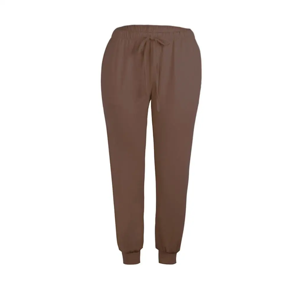 

2019 New Yfashion Women Breathable Solid Color Trousers Low-waist Slacks
