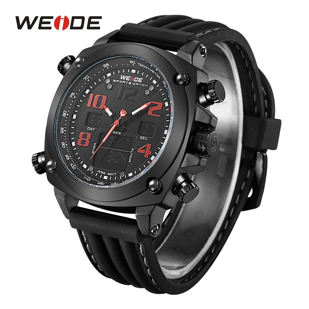 

WEIDE Brand Analog Digital Alarm Stopwatch Sports Watch Quartz Wrist Watch Military Men Clock relogio masculino erkek kol saati