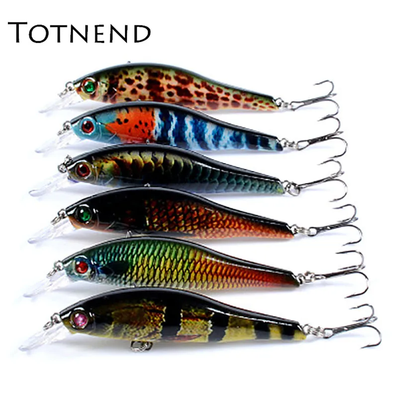 

1PC 9.5cm/11.5g 6-color Minnow Bait Painted Plastic Hard Bait Lure Fishing Gear