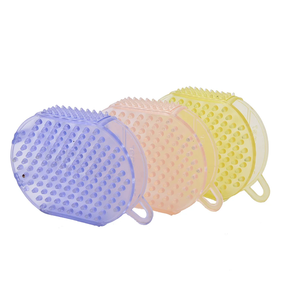 

1Pc Bath Gloves Silicone Scrubber Scrub Spa Back Gloves Brush Body face clean makeup remover tool
