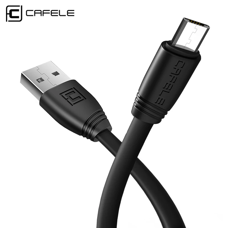 Cafele плоский Micro USB кабель для Xiaomi huawei samsung TPE DC 5V 2A кабель|Кабели мобильных