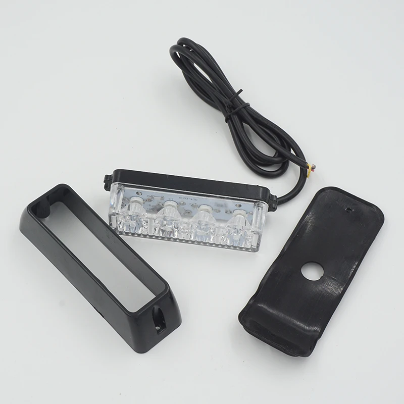 

4W 12V 4 LED Car Truck Emergency Beacon Light Bar Hazard Warning light 5 Flashing Mode Strobe Light Universal for SUV Trucks
