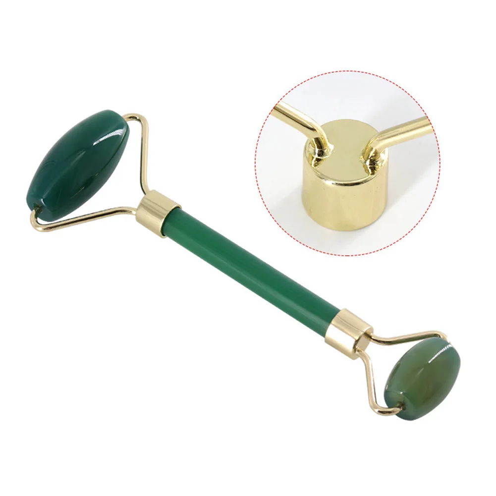 

Burmese jade Double Head Facial rub Roller Face manipulate Relaxation Tool Jade Face Slimming Body Head Neck Nature a Device