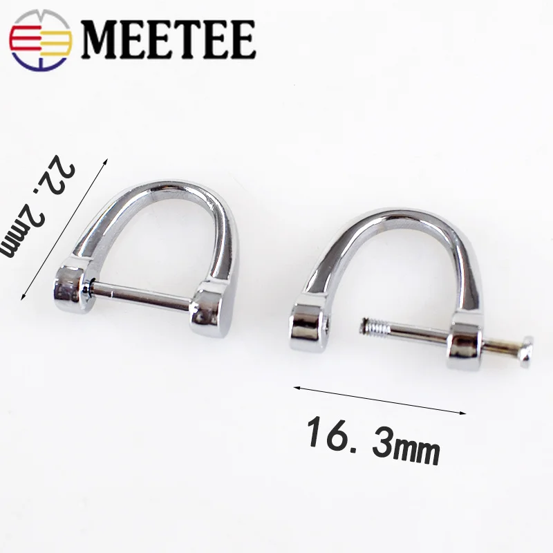 Meetee 6 шт. 17 мм металлический ключ D кольцо Пряжка подковы DIY сумки для одежды