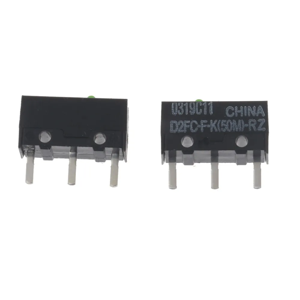 

2Pcs Original OMRON Mouse Micro Switch D2FC-F-K(50M)-RZ Green Dot 50 Millions click lifetime for Razer