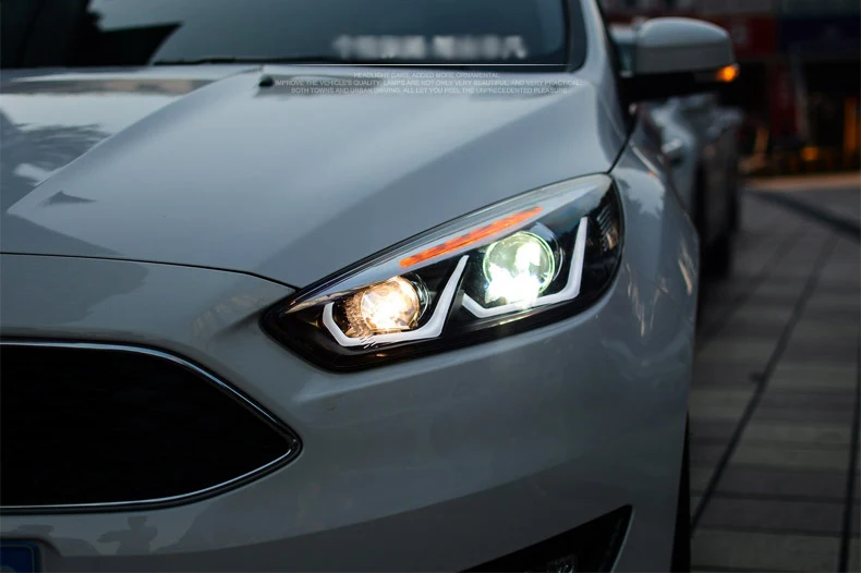 Ownsun Eagle Eyes светодиодный DRL Bi-xenon проектор линзы фары для Ford Focus