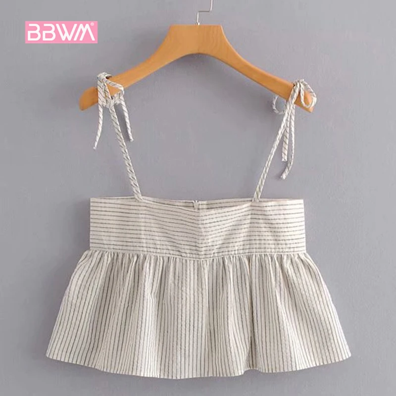 Летний Свободный Тонкий регулируемый ремень полосатый жгут короткий женский жилет