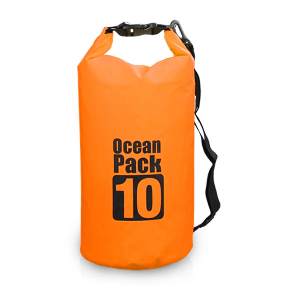 10L/15L/20L/30L открытый плавательный мешок Водонепроницаемый сухой мешок рюкзак воды плавающий мешок для рафтинга лодок речной треккинг - Цвет: orange 10L