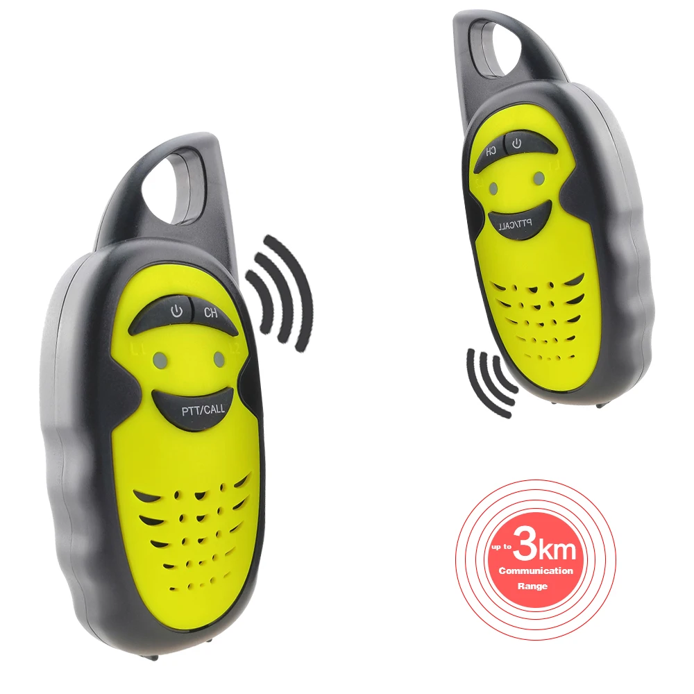 Friendly Kids Walkie Talkie mini Radios with 3 Channels Switch FRS UHF400-47OMHZ 3KM Intercom for Children Outdoor gaming Yellow Friendly Kids Walkie Talkie mini Radios with 3 Channels Switch FRS UHF400-47OMHZ 3KM Intercom for Children Outdoor gaming Yellow