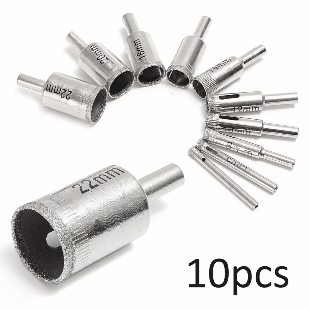New 10pcs 5mm 22mm Diamond Hole Saw 