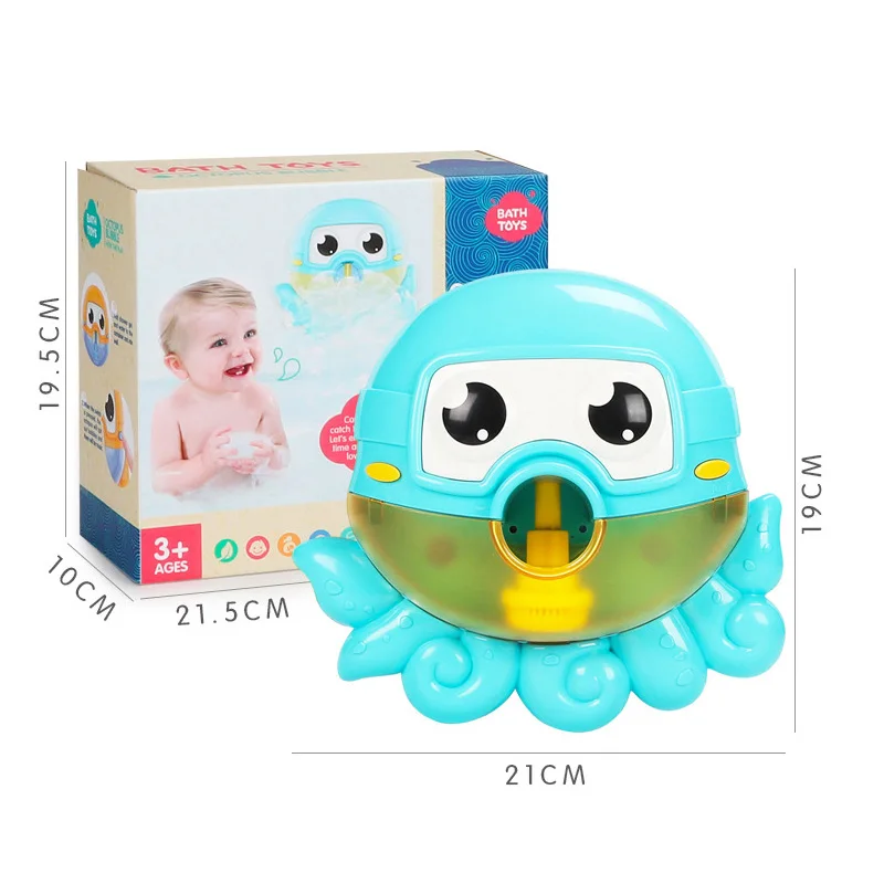 Открытый 5 челнока Ванна игрушка для детей присоска пузырь чайник музыка Ванная комната Душ Ванна мыло пузырь машина вода игрушка - Цвет: octopus
