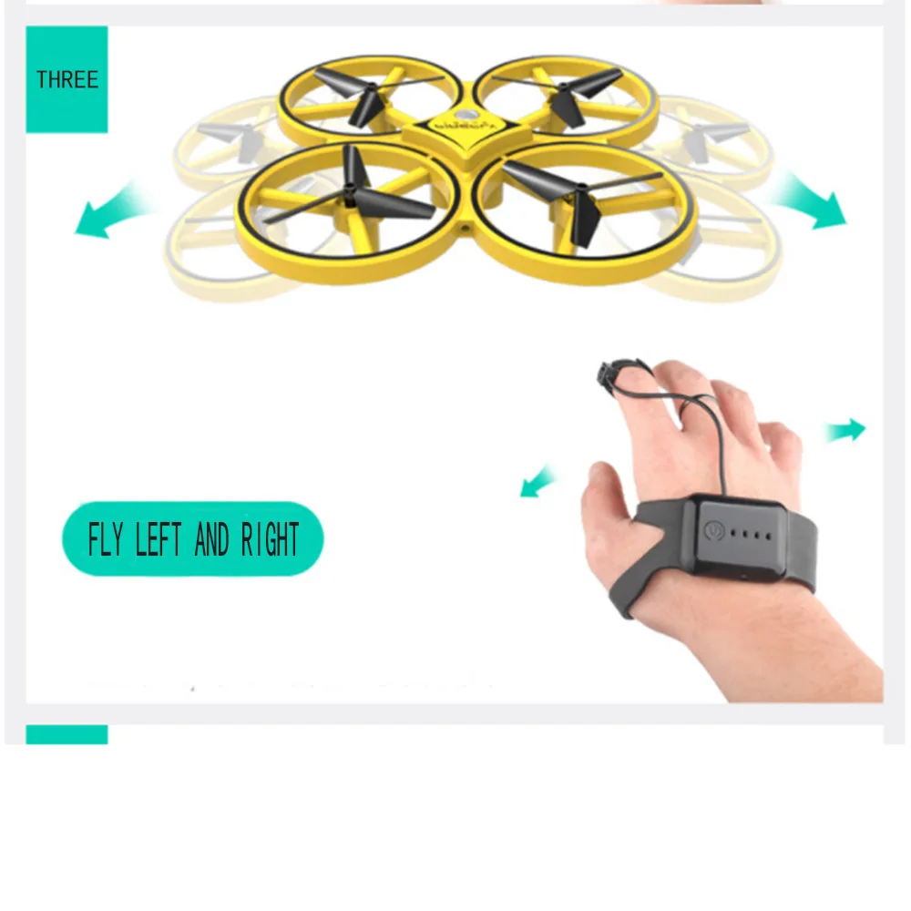 

RC Helicopters Remote Control Toys Watch sensor four-axis Gesture sensing suspension obstacle avoidance intelligent kid baby toy