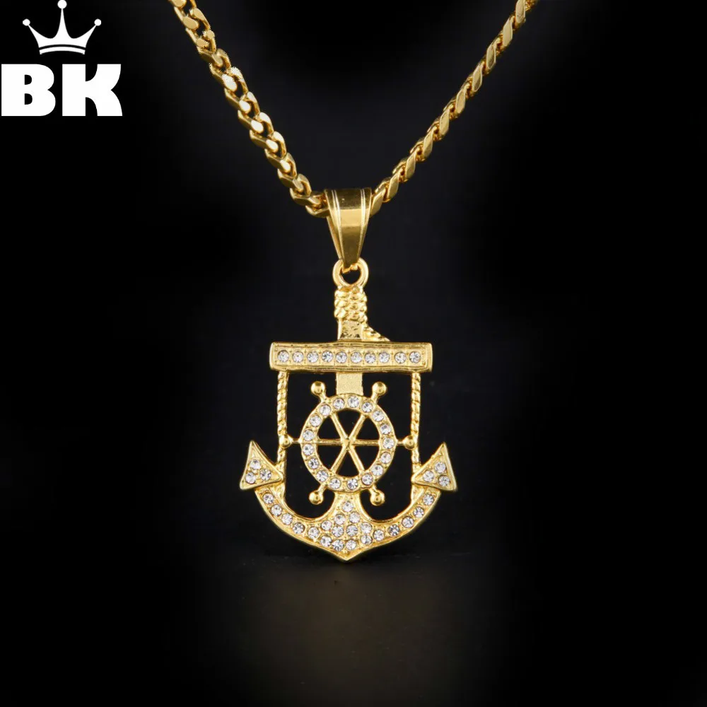 Iced out anchor pendant Outlet