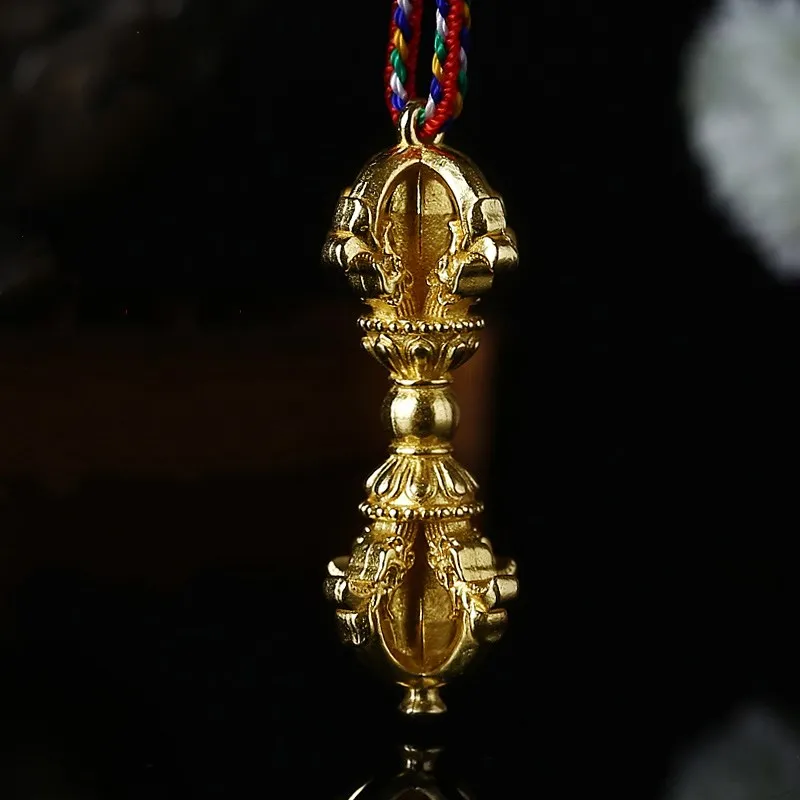 

Esoteric Buddhism Item Wholesale Exquisite Pattern Pearl Pure Copper Vajra Pendant Auspicious Hanging Auto Decoration