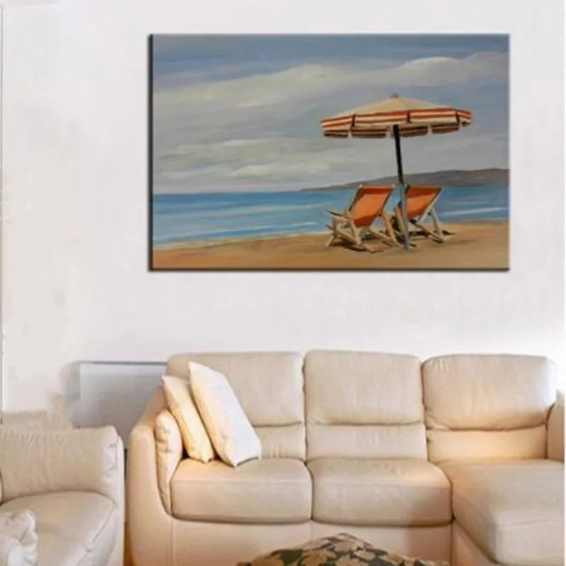 

Hand Painted Abstract Seascape Oil Paintings on Canvas Large Beach Landscape Painting Modern Home Decor Wall Art Pictures Gifts