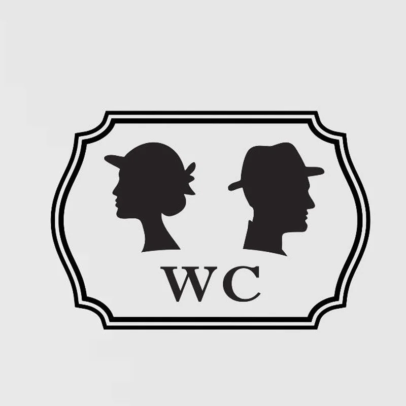 Personality Of The Wc Men And Women Stickers Interesting Vinyl