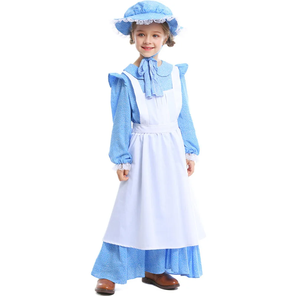 Превосходное качество одежда принцессы обувь для девочек фермы садовое платье костюм карнавальный косплэй Хэллоуин Детское платье