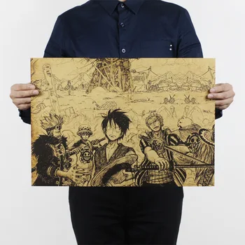 

ONE PIECE R STYLE/classic Cartoon movie Comic/kraft paper/bar poster/Retro Poster/decorative painting 51x35.5cm Free shipping