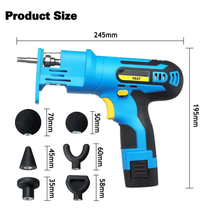 6 шт. Сменные массажные головки, Электрический спины шеи плечо тела мышечный массажер Массажер пистолеты дома
