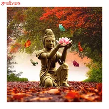 Полный квадратный алмаз 5D DIY Алмазная картина фото на заказ религия Будда 3D вышивка крестиком Мозаика Декор