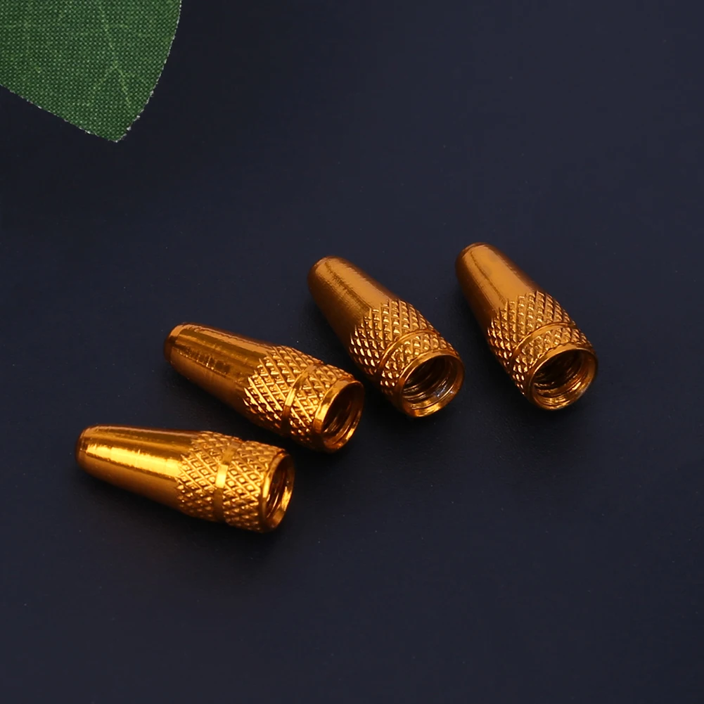 Cheap 5Pcs/set Bicycle Presta Aluminium Alloy Pressure Valve Caps Dust Covers for Road Mountain Fixed Gear Bike Valve Stem Caps 10