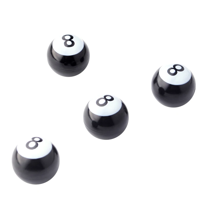 

Universal 4pcs/set car tire valve caps black no.8 balls tyre tire Cover for Motorcycle bikes wheels rims