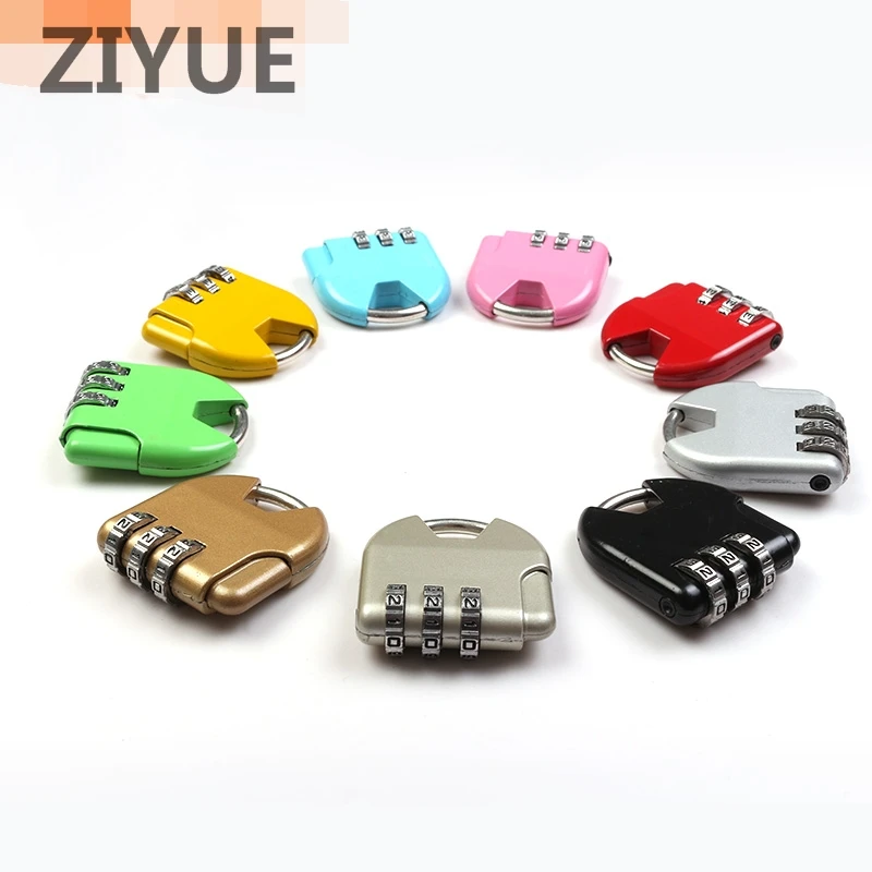 Free Shipping 6pcs/lot Digitals Mini Zipper Bag Code Number Padlock