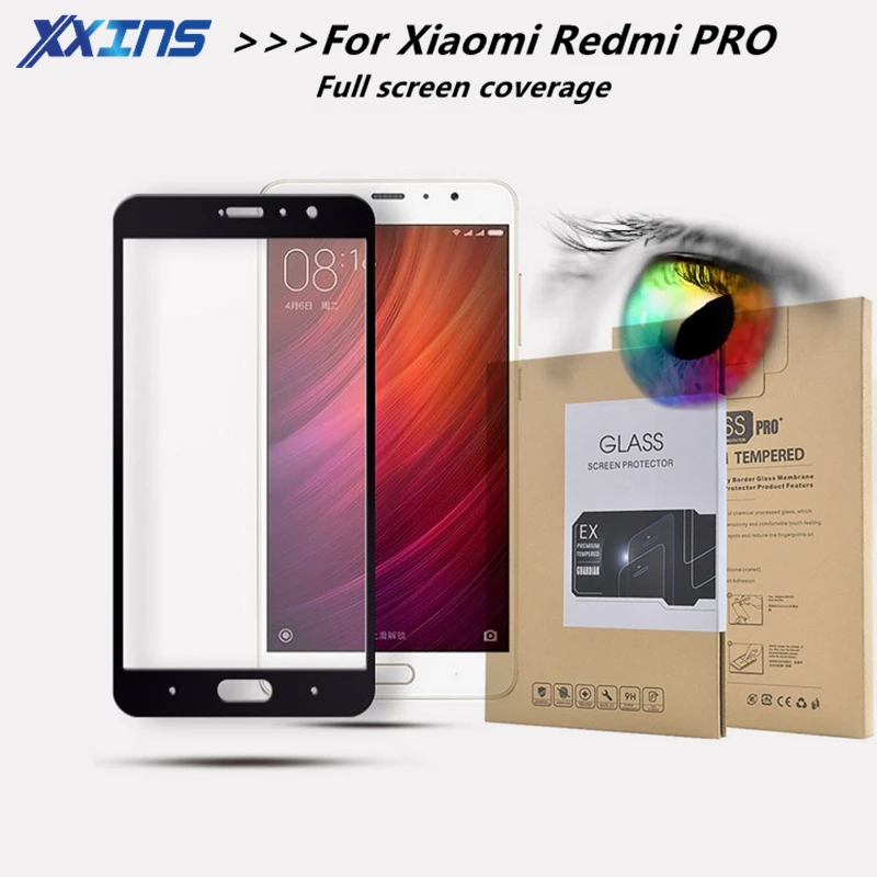 Полное покрытие закаленное стекло для Xiaomi Redmi PRO redmiPRO экран защитный красный mi 5