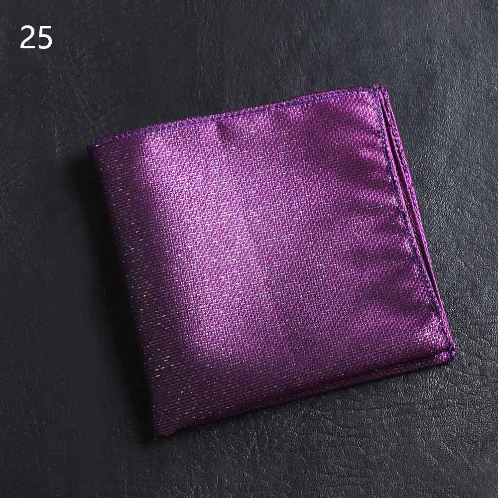 25 Ties 23*23 см винтажная атласная Вышивка Пейсли для мужчин бизнес платок Карманный квадратный цветочный полотенце для сундуков носовые платки для костюма аксессуары - Цвет: 25 Ties