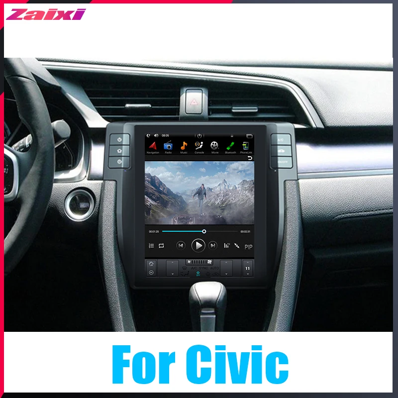 Flash Deal ZaiXi 10.4 inch Big screen Tesla Screen Vertical Screen Android Car PC GPS Navigation Radio Player For Honda Civic 2016~2018 2