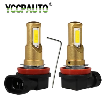 

YCCPAUTO 2Pcs H8 H11 LED Bulbs HB4 9006 HB3 9005 LED Car Fog Light White Yellow High Power COB Auto Fog Lamp DRL 12V-24V