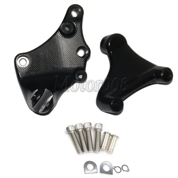 

Black CNC Aluminum Rear Passenger Foot Peg Bracket Mounts Footrest Fit For Harley Sportster Iron 883 1200 2014-2016