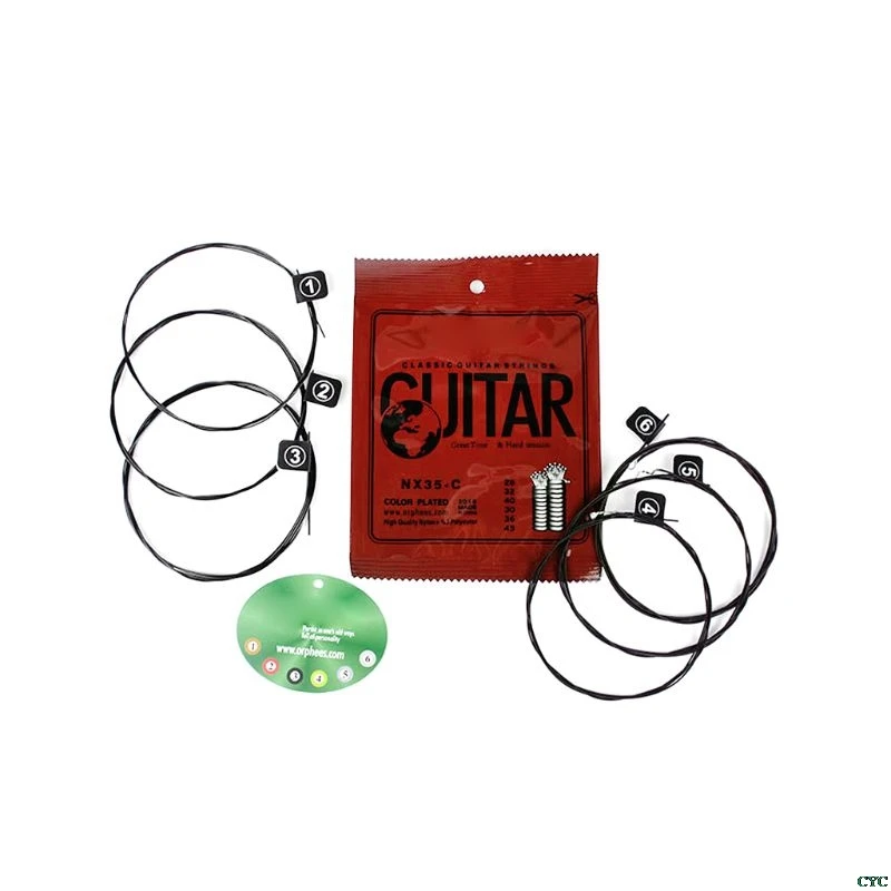 6pcs/set Nylon + 3% Polyester Classic Guitar Strings 028-045 Color Plated Wire electric guitar strings acoustic guitar strings classical guitar strings