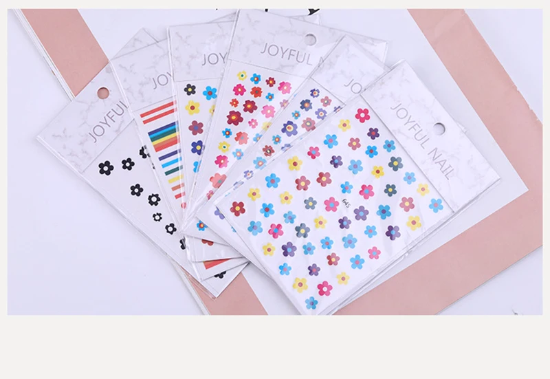 Nail Sticker Kim Hyun A Style Nail Decal Flower Strawberry Egg Spring and Summer Design Stickers Press on Nails Manicure (2)