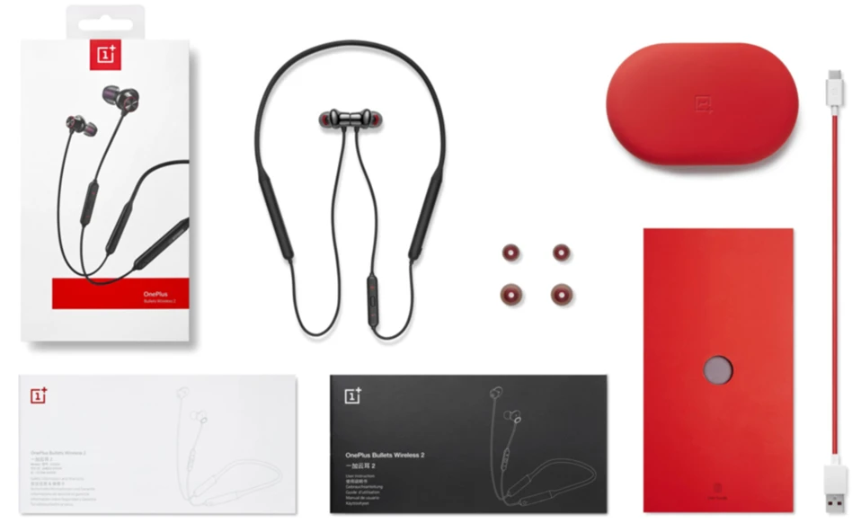 12.Original OnePlus Bullets Wireless 2 AptX Hybrid Magnetic Control Mic In Ear Earphone Fast Charge For Oneplus 77 Pro 6T
