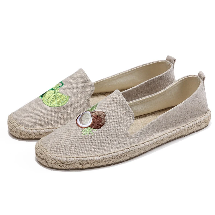 

Embroidery coconut Women's Shoe Women Ballet Espadrille Flat for holiday