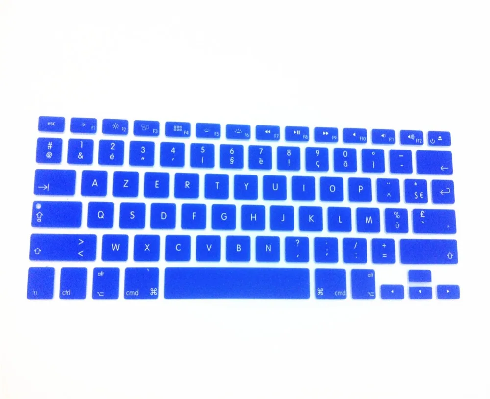 AZERTY французский силиконовый чехол для клавиатуры США Защитная пленка для Apple MacBook Pro Air с retina 13 15 17